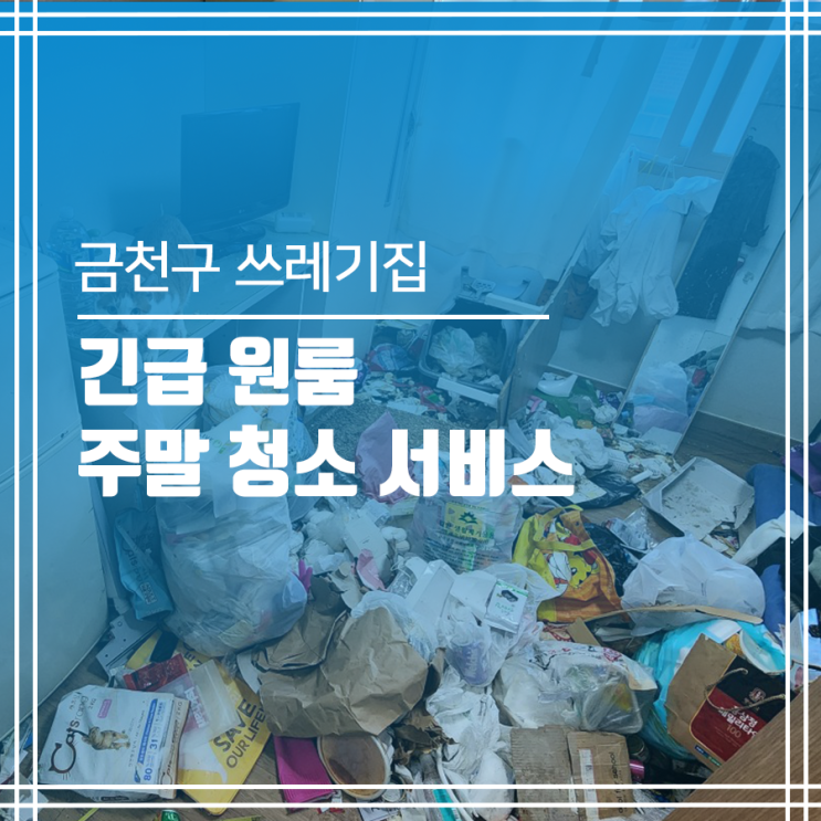  독산 쓰레기집 청소 서비스 원룸 주말 긴급!