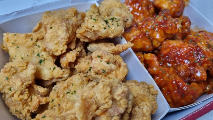  [철산 배달맛집] 순살 반반 치킨의 매력- "멕시카나 광명철산점"(w.배달특급 할인)