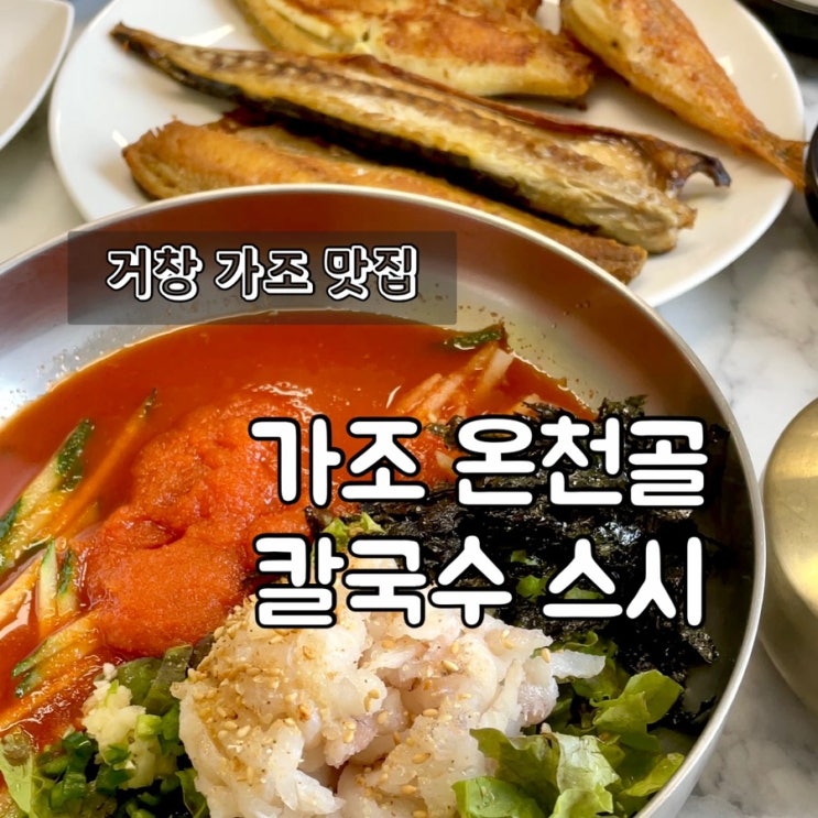  거창 가조 맛집 / 가조 온천골 칼국수 스시 : 시원한 물회와 화덕생선구이