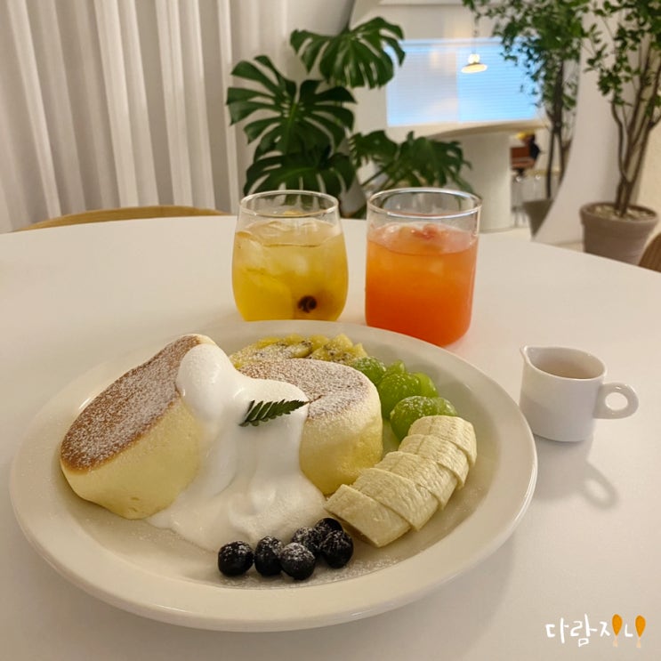  천호카페 디저트 성내동맛집 안다미로 팬케이크