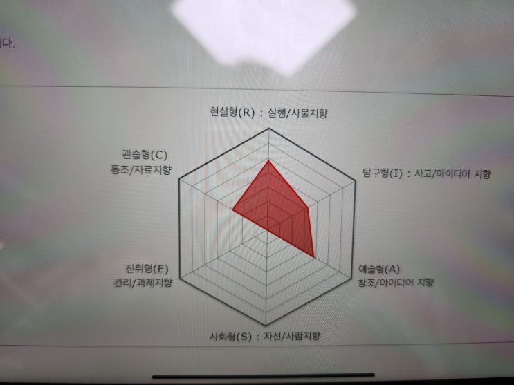  자진퇴사후 국민취업지원제도를 신청, 직업선호검사를 다시 했다