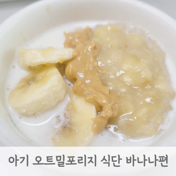 돌아기 아침 이유식 오트밀포리지 오트밀죽  바나나 응용 식단 5가지