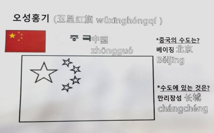 [어린이 중국어] 중국국기편/<b>오성홍기</b>