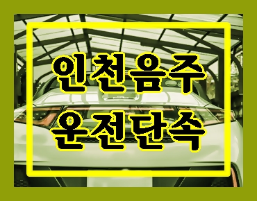  인천 음주단속 적발되었다면