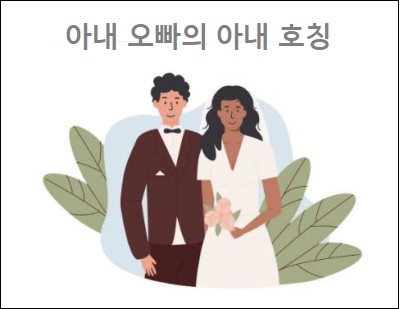  아내 오빠의 아내 호칭