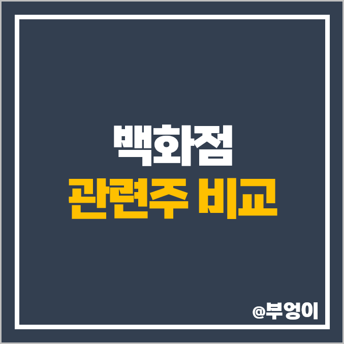 중국 소비주 백화점 관련주 비교 한화갤러리아 현대백화점 주식 주가 중국 소비주 백화점 관련주 비교 한화갤러리아 현대백화점 주식 주가
