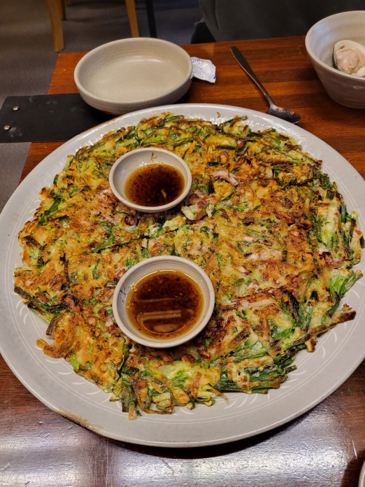  인천 동춘동 백합칼국수 해물파전 맛집