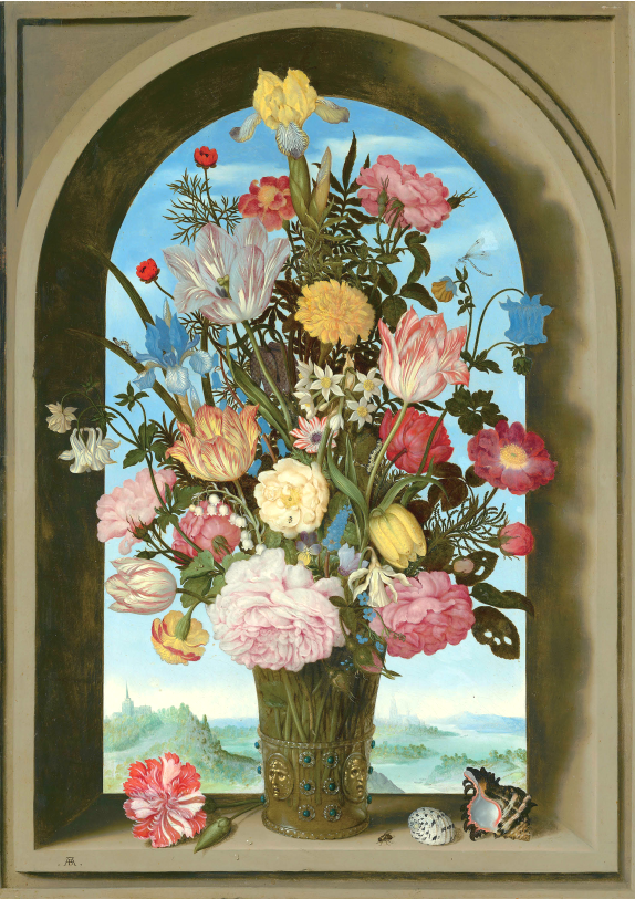 세계 명화 - 창틀에 놓인 꽃병 (암브로시우스 보스샤르트)