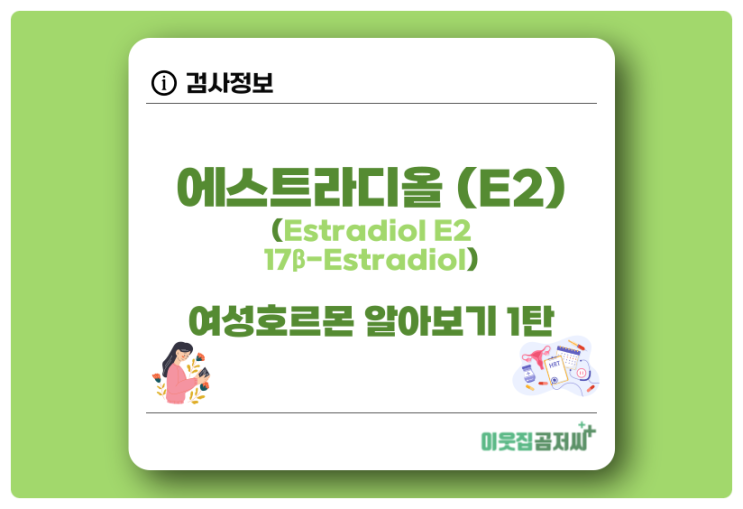 Estradiol 에스트라디올 E2 수치와 검사 알아보기