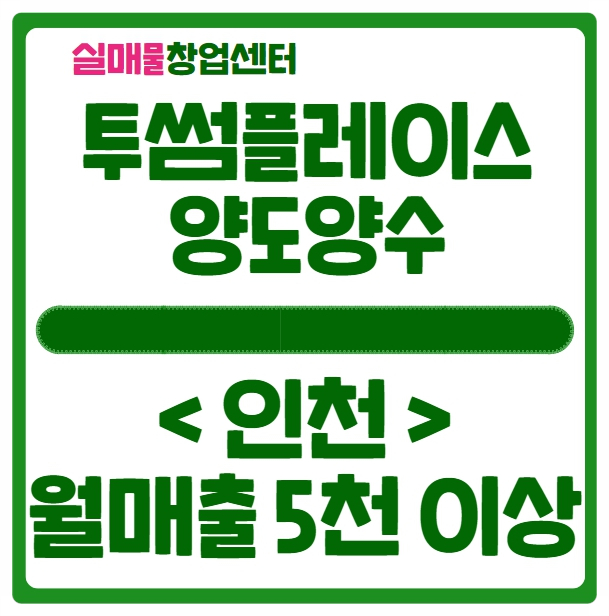 투썸플레이스 양도양수 창업 (인천지역 매출 5천) 투썸플레이스 양도양수 창업 (인천지역 매출 5천)