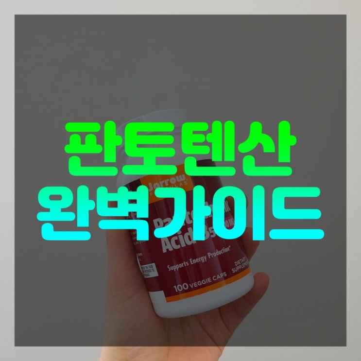  여드름 특효 판토텐산 완벽가이드 부작용 최소화 효능 알아봐요