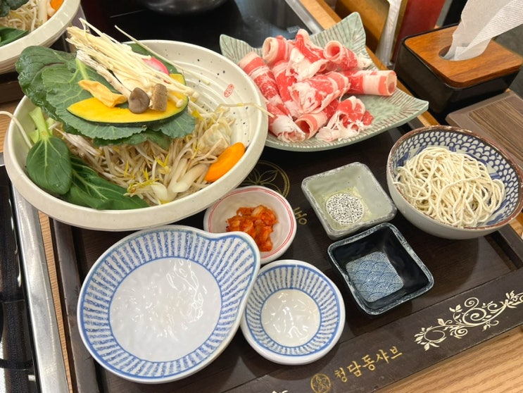  왕십리 엔터식스 맛집 청담동샤브 내돈내산ㅣ1인샤브 웨이팅 후기