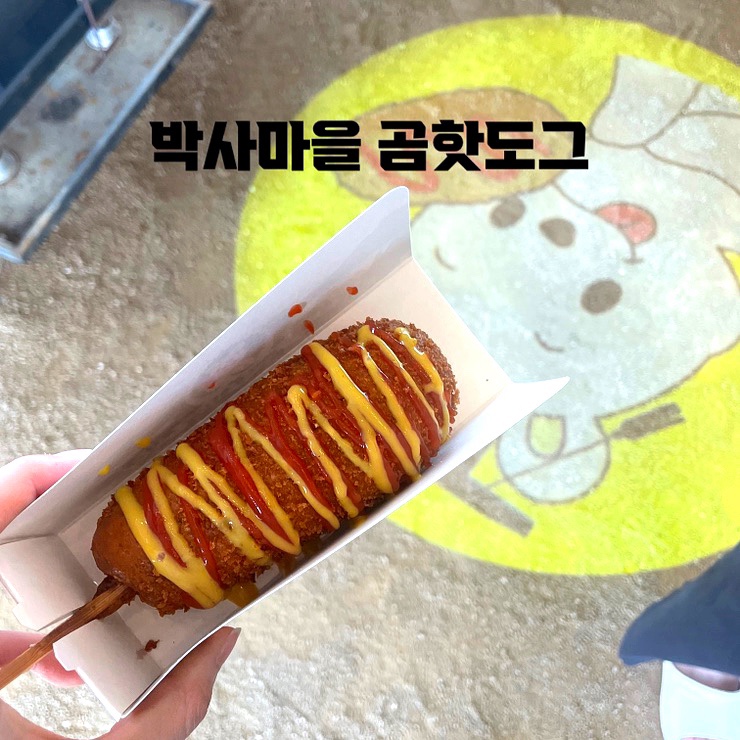  춘천 서면 핫도그 맛집 박사마을 곰핫도그 - 곰취 반죽으로 만든 건강한 먹거리