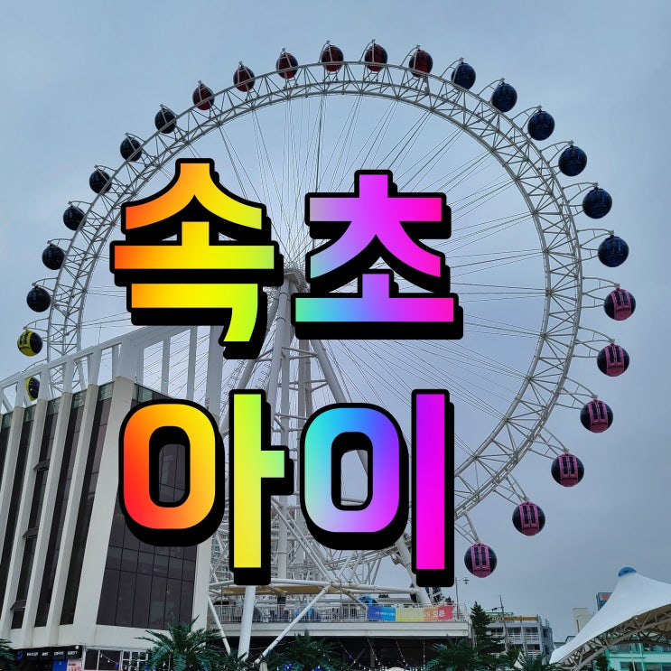  속초아이 대관람차 전망좋은집 여기가 명당이네