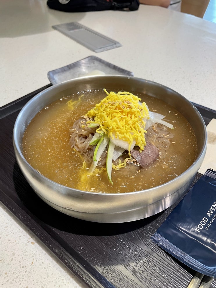 이천롯데프리미엄아울렛 푸드테라스 시원한 물냉면 한식 한와담소반