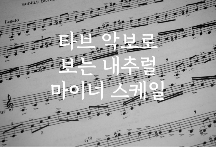  베이스 기타 타브 악보로 보는 내추럴 마이너 스케일
