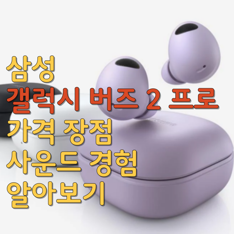 삼성 갤럭시 버즈 2 프로 가격 장점 및 사운드 경험의 향상