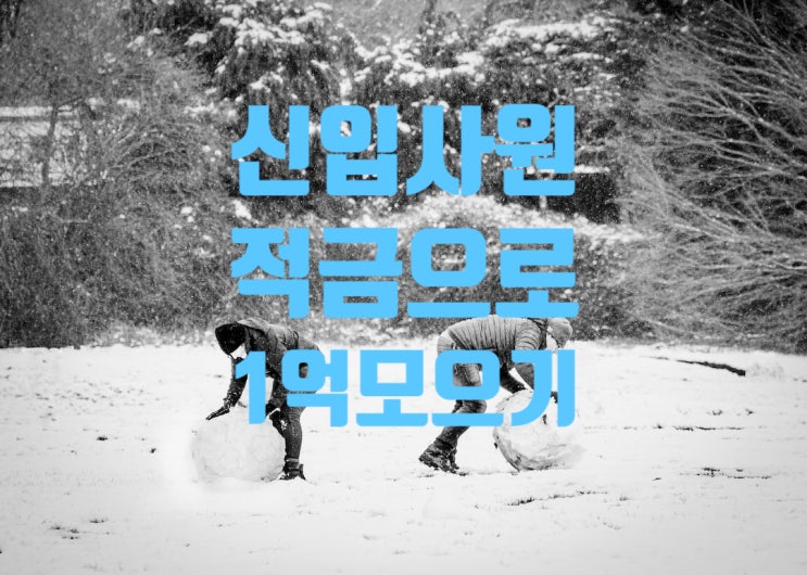  최대한 빨리 1억을 모으자 : 신입사원 평균연봉 적금으로 1억 모으기