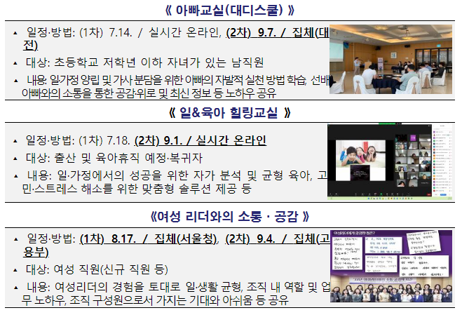 “아빠도 육아를 함께해요” - 고용노동부 아빠 교실 운영 - “아빠도 육아를 함께해요” - 고용노동부 아빠 교실 운영 -
