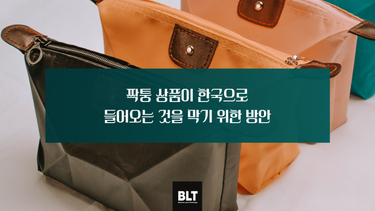 [박연수 변리사] 짝퉁 상품이 한국으로 들어오는 것을 막기 위한 방안