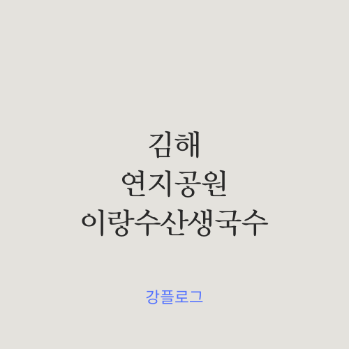  김해 연지공원 맛집 이랑수산생국수 , 해물칼국수와 부침개는 꼭 먹어보자