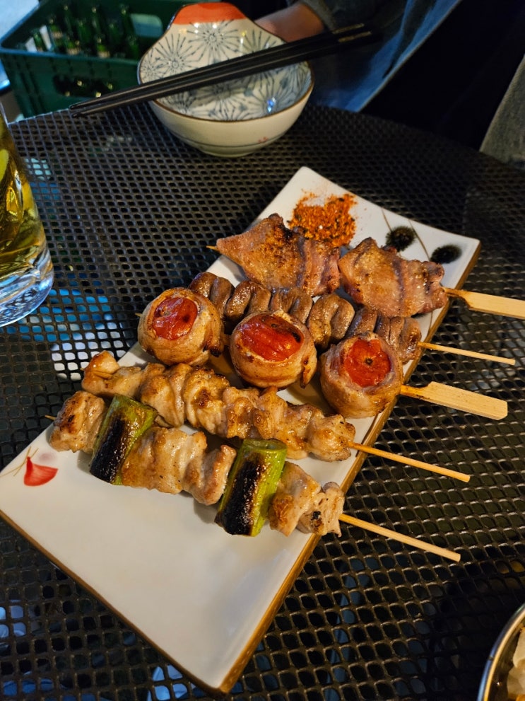  홍대 이자카야 꼬치구이 맛집 백해