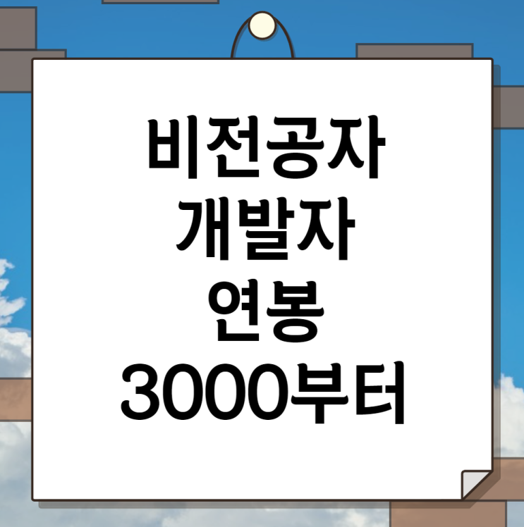 비전공자개발자 연봉 3000 시작하자