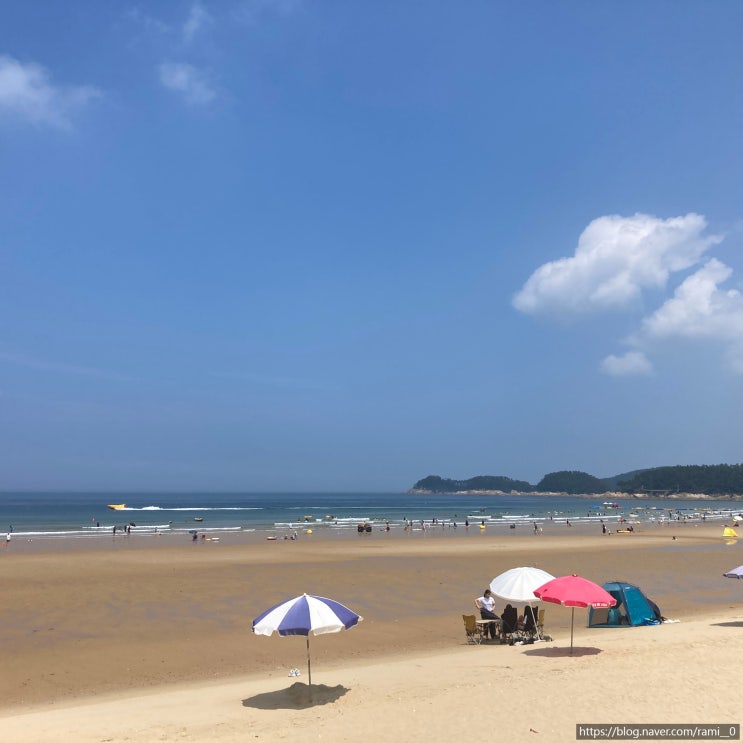 태안 "만리포 해수욕장":주차, 샤워시설 후기(8월 기준)