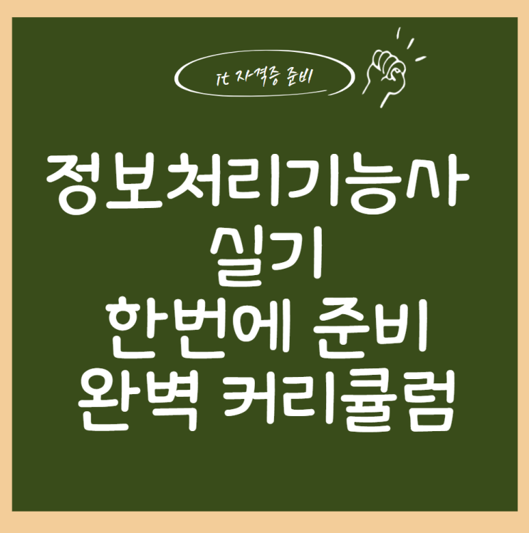  정보처리기능사 실기 전문 커리큘럼