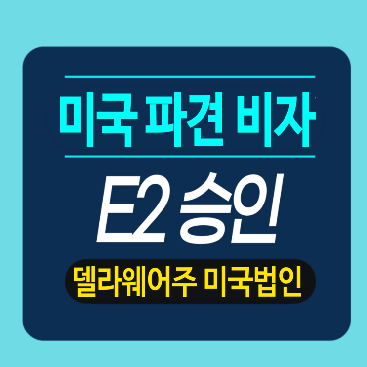  E2 주재원 비자 인터뷰 승인 - 델라웨어주 IT 미국법인
