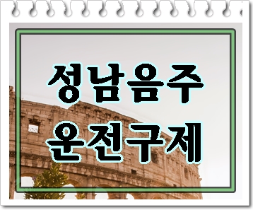  성남 음주운전 구제 이것이 핵심입니다