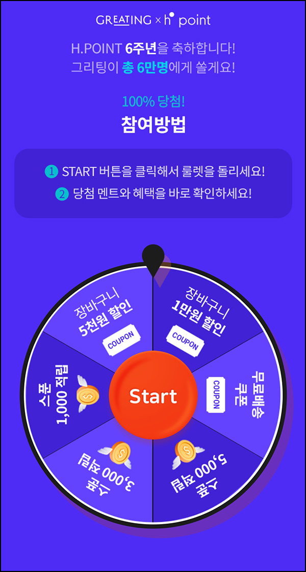 그리팅몰 룰렛이벤트(쿠폰 및 적립금 6만명)즉당,전원~09.03 그리팅몰 룰렛이벤트(쿠폰 및 적립금 6만명)즉당,전원~09.03
