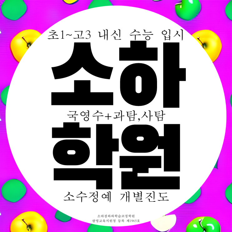 광명 소하동 와와학습코칭센터 전과목 종합학원 소수정예 개별진도 광명 소하동 와와학습코칭센터 전과목 종합학원 소수정예 개별진도