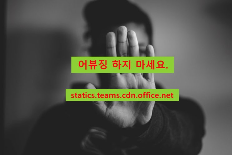 statics.teams.cdn.office.net 저품질 유도 어뷰징공격 방지법.