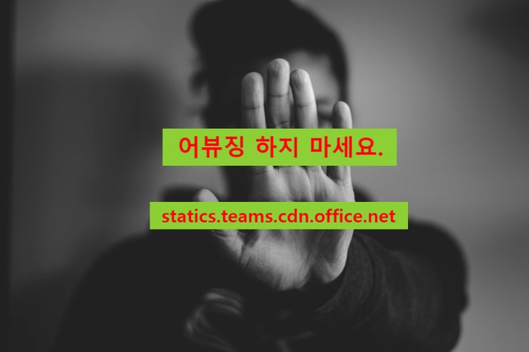  statics.teams.cdn.office.net 저품질 유도 어뷰징공격 방지법.