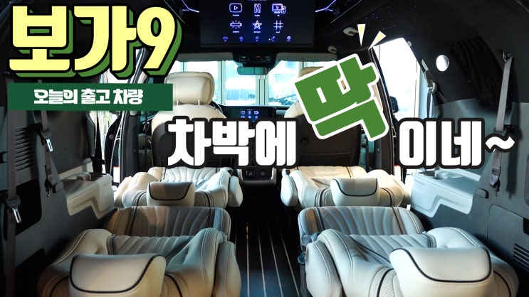  보가9 스탠다드 출고 차량 소개. 이런 차박 어떠세요?