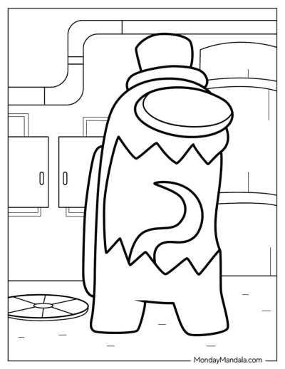 Coloring-Page-of-Among-Us-Imposter-With-