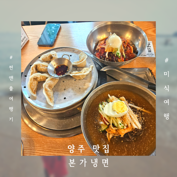  송추계곡 나들이 중 들른 양주 장흥 맛집 본가냉면에서 점심