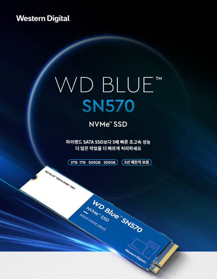  웨스턴디지털 SSD Western Digital WD Blue SN570 M.2 NVMe (500GB) 사용후기