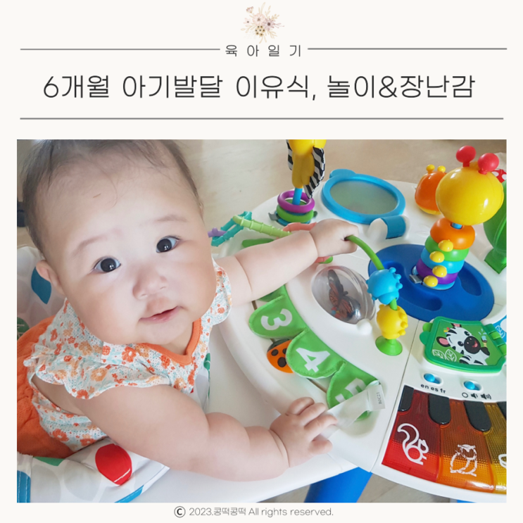 생후 6개월 아기발달 이유식 양 식단, 놀이 장난감
