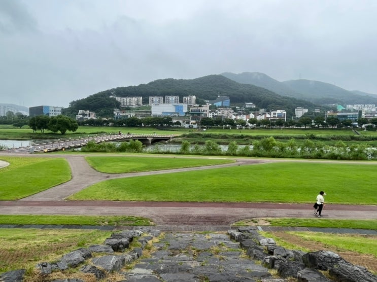  경기도 광주 가볼만한 곳, 넓은 잔디정원과 자전거길이 있는 경안천 청석공원 방문기!