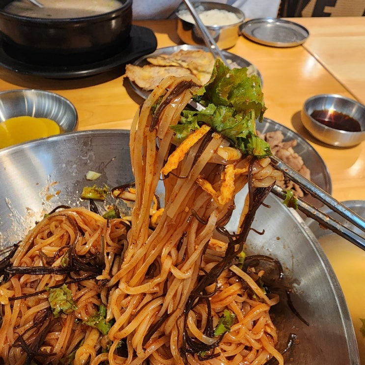  [광교 제주국수] 롯데아울렛 '제주제면소' 비빔밀면 돔베고기순대국밥 후기