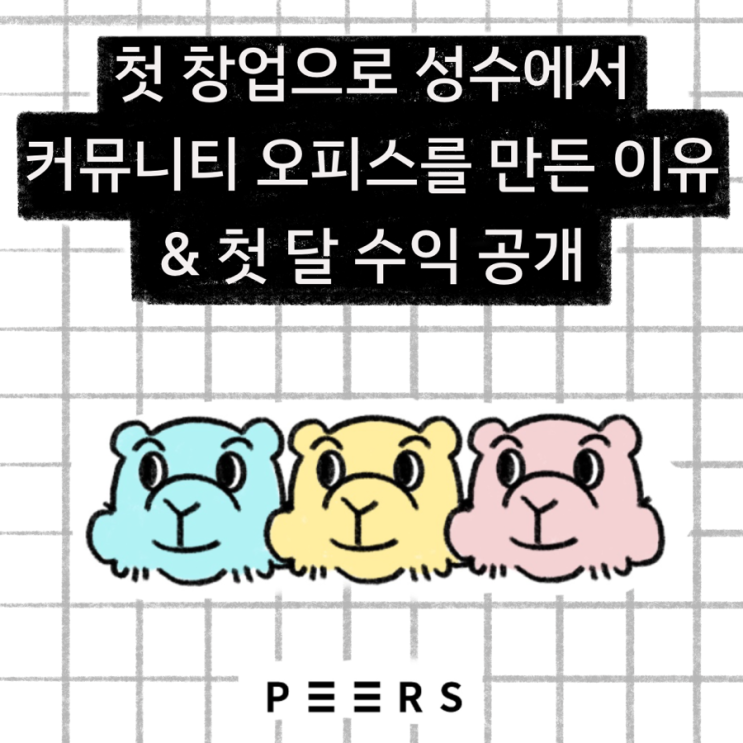  피어스 웹툰 1화 - 첫 창업으로 성수 커뮤니티 오피스 피어스를 만든 이유 & 첫 달 수익 공개
