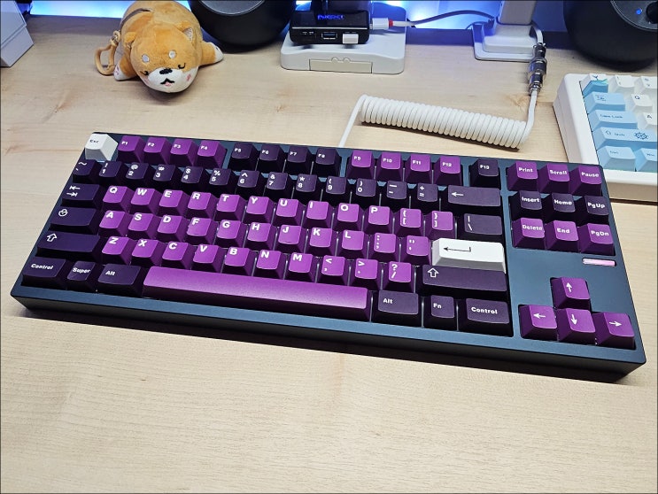  텐키리스 커스텀 키보드 Qwertykeys QK80 네이비 빌드