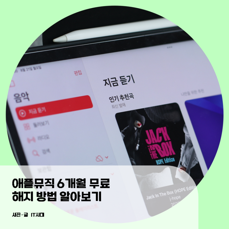  애플뮤직 6개월 무료체험 및 해지방법 알아보기