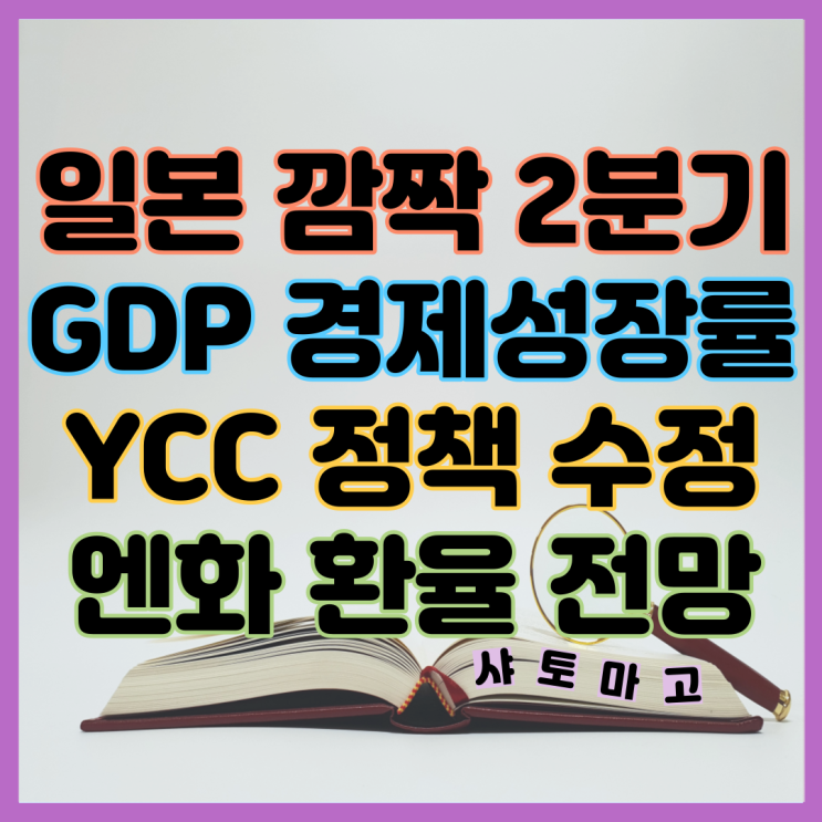 일본 <b>2분기</b> GDP <b>경제 성장률</b> 역전 중앙은행 BOJ YCC 정책... 