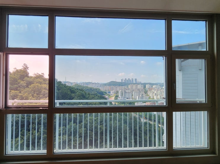  인천 구월동 아파트 거실유리창문 열차단썬팅 단열필름 시공