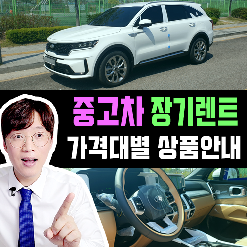  중고차 장기렌트카 가격대별 대여료별 차종 리스트 정리