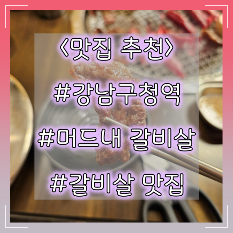  강남구청역 갈비살 맛집 추천 :: 머드내갈비살 강남구청연다라점 #회식장소추천