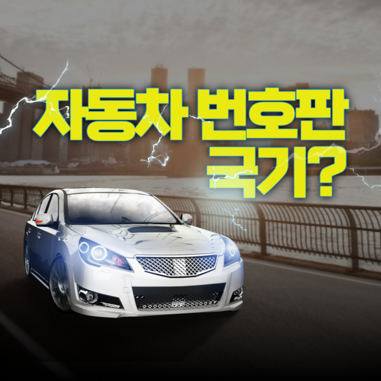  국기 자동차 번호판 보신적 있으세요?